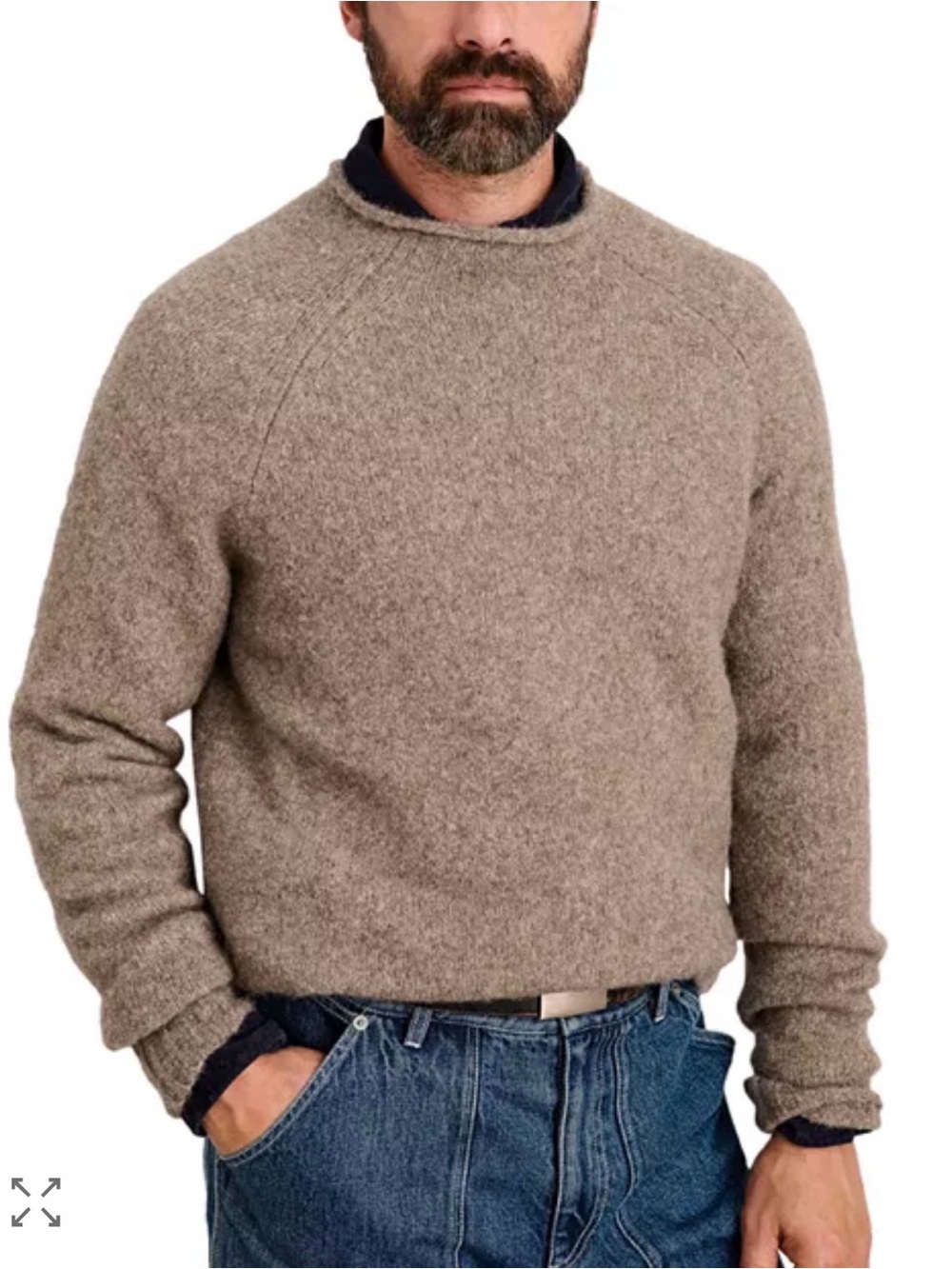 Alex Mill Men's Roll Neck Alpaca and Wool Sweater